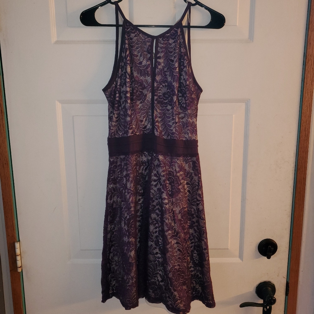 Purple lace dress